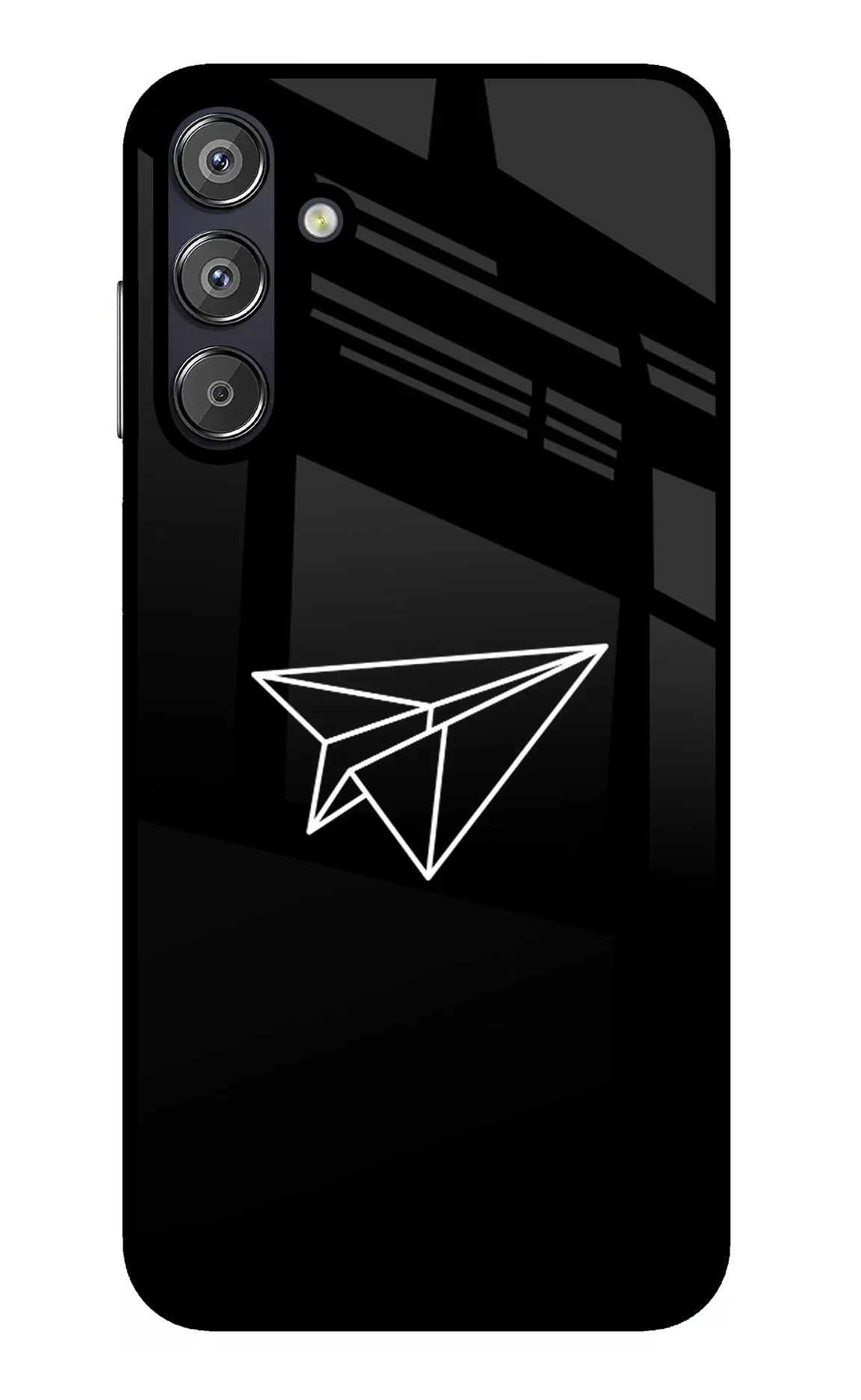 Paper Plane White Samsung F15 5G Glass Case