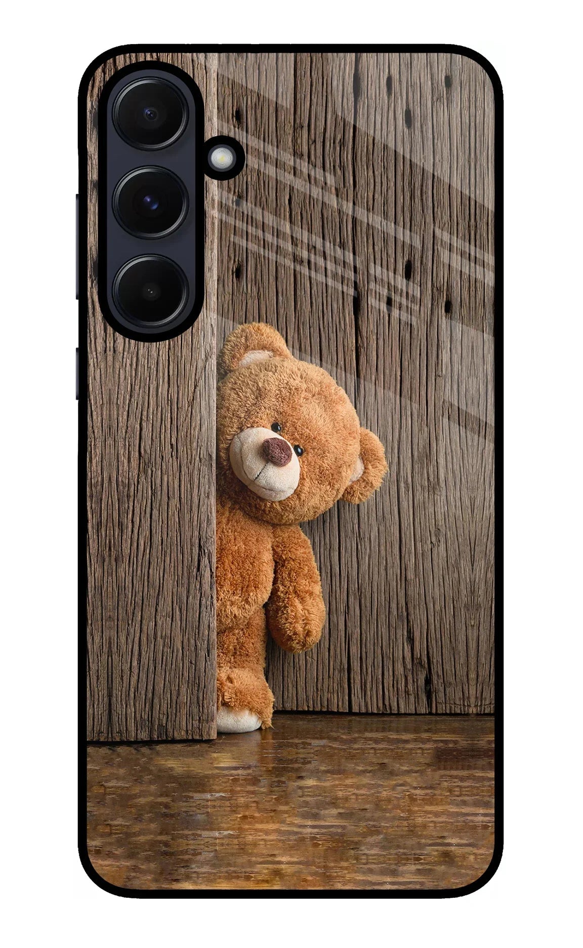 Teddy Wooden Samsung A55 5G Glass Case