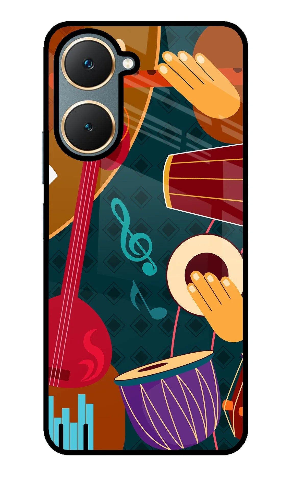 Music Instrument Vivo Y18/Y18e Glass Case