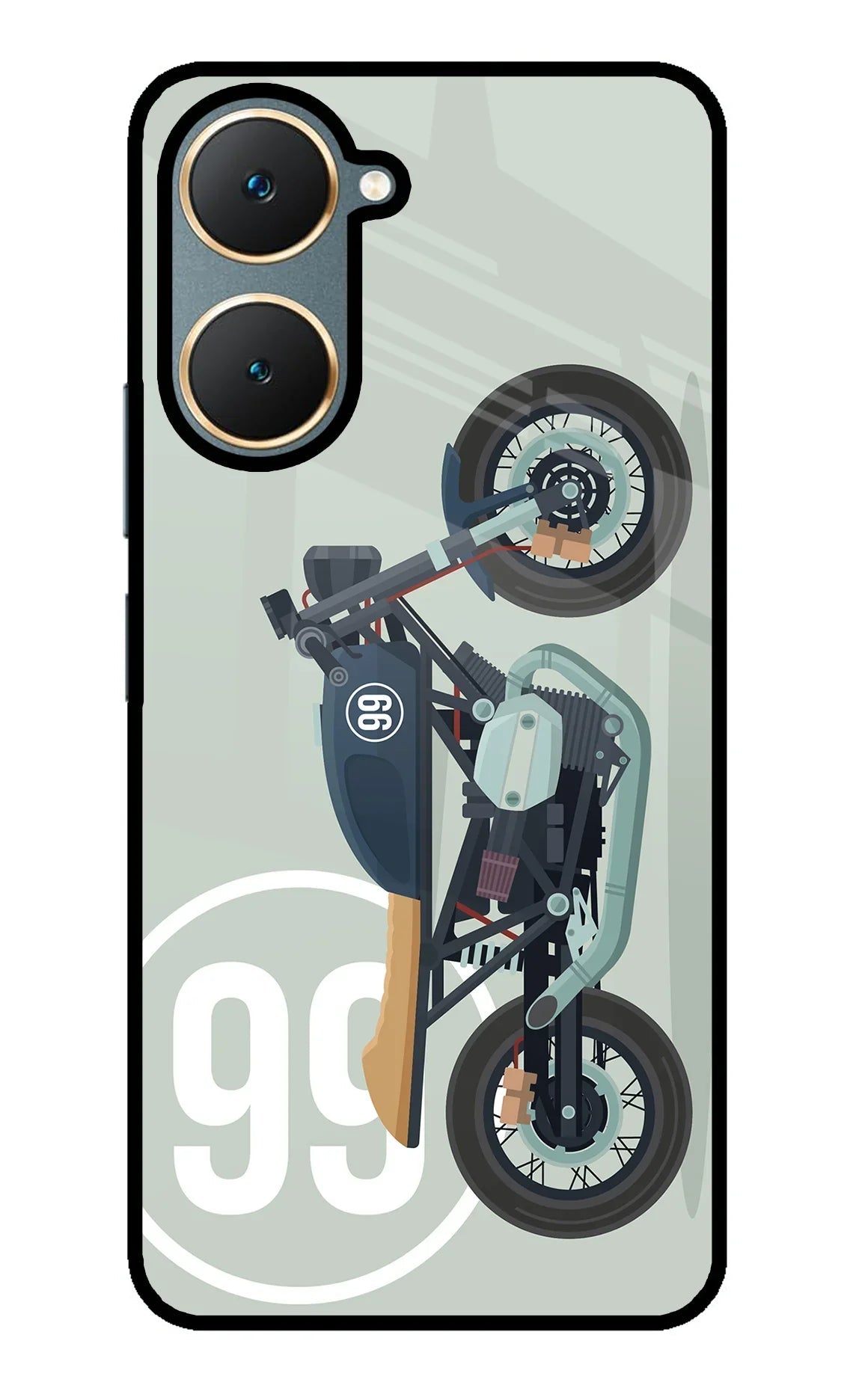 Classic Cafe Racer 99 Vivo Y18/Y18e Glass Case
