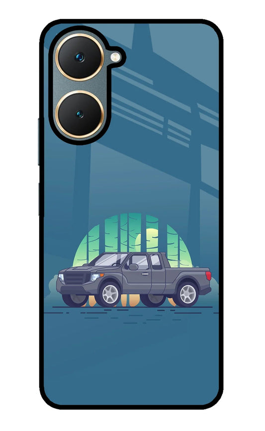 Retro Garage Vibe Vivo Y18/Y18e Glass Case