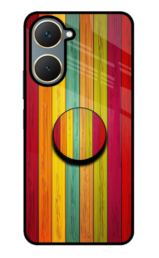 Multicolor Wooden Vivo Y18/Y18e Pop Case