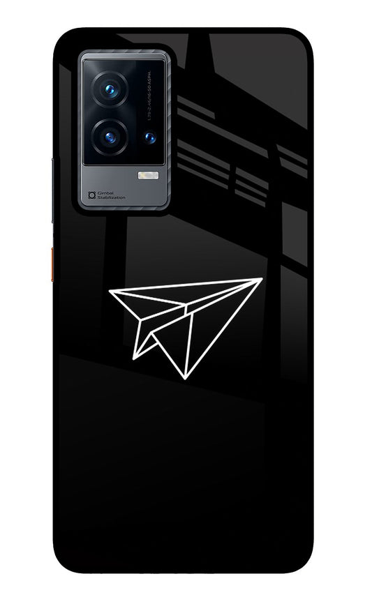 Paper Plane White iQOO 9 5G Back Cover