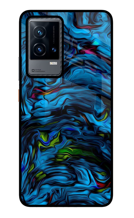 Dark Blue Abstract iQOO 9 5G Back Cover