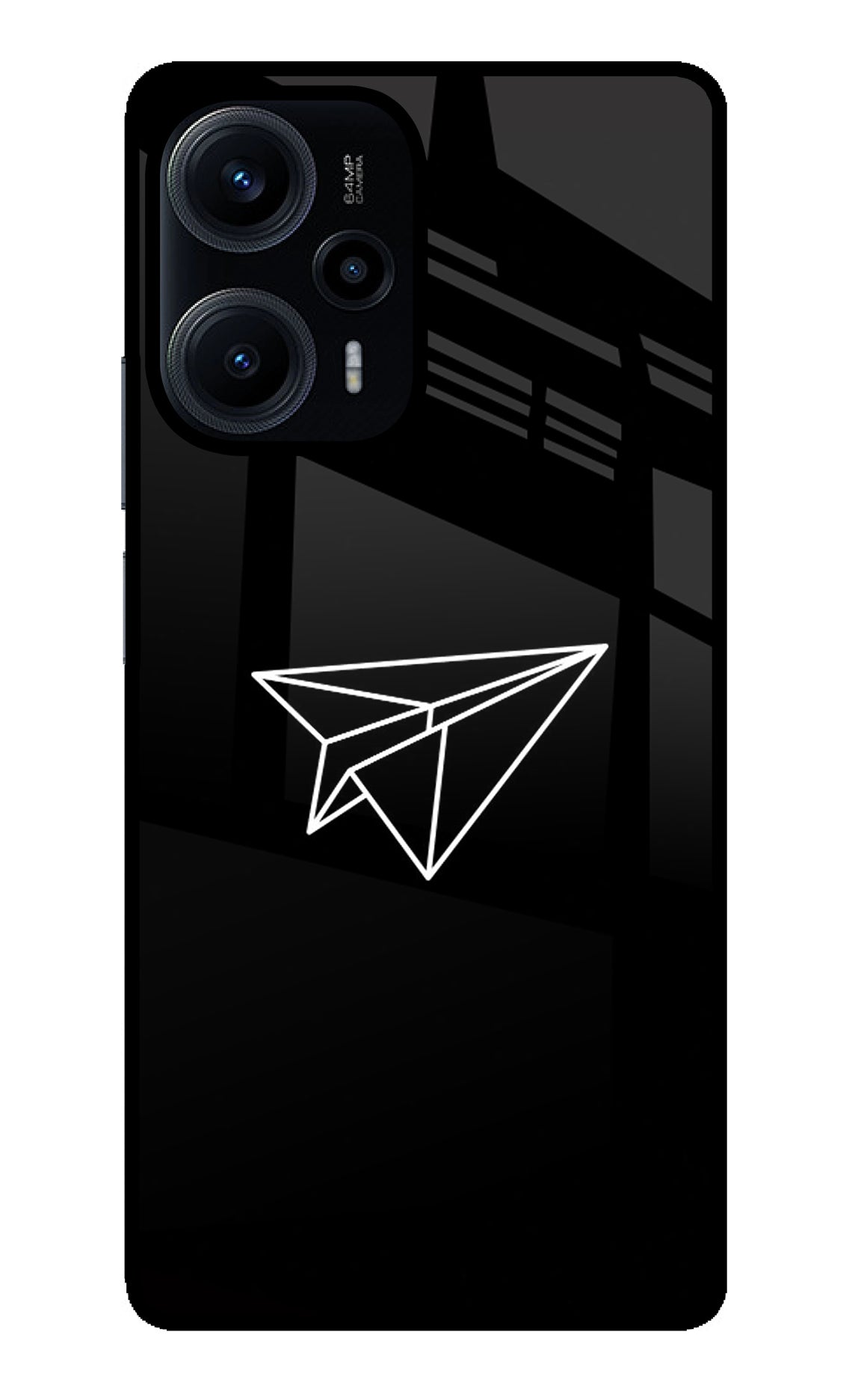 Paper Plane White Poco F5 5G Back Cover