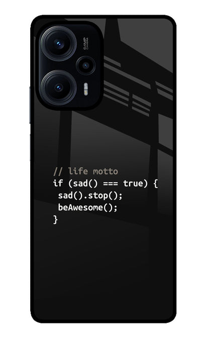 Life Motto Code Poco F5 5G Back Cover