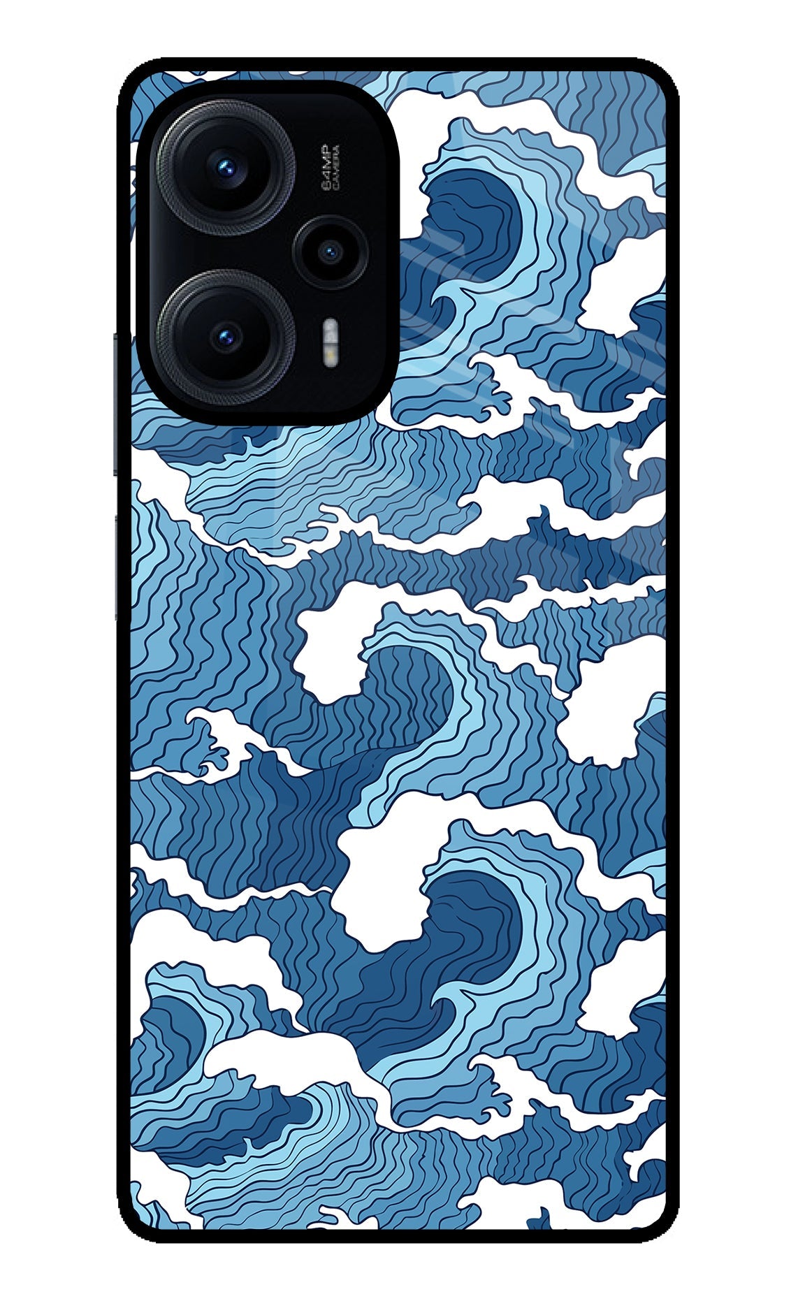 Blue Waves Poco F5 5G Back Cover