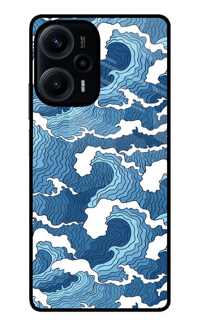 Blue Waves Poco F5 5G Back Cover