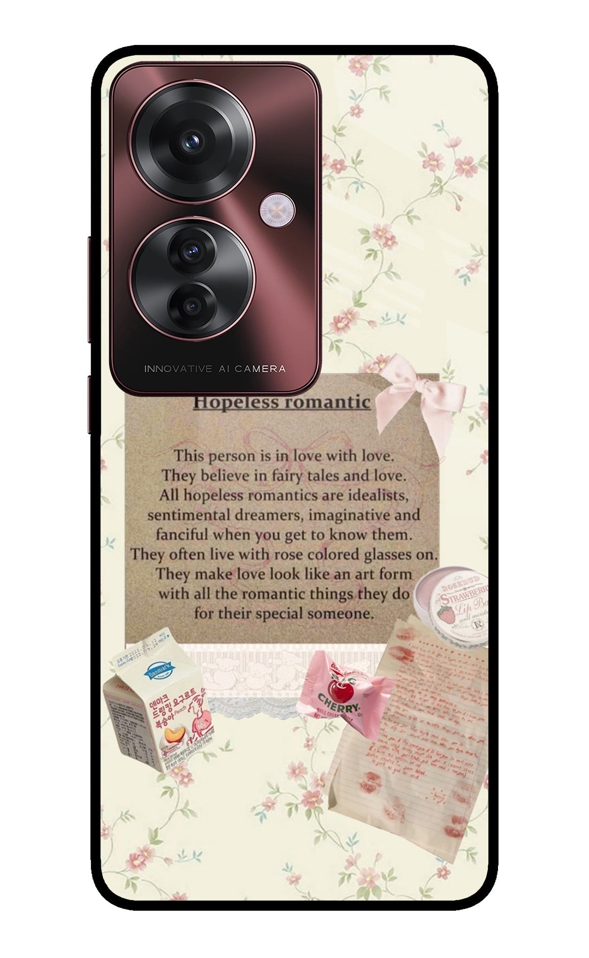 Hopeless Romantic Oppo F25 Pro 5G Glass Case