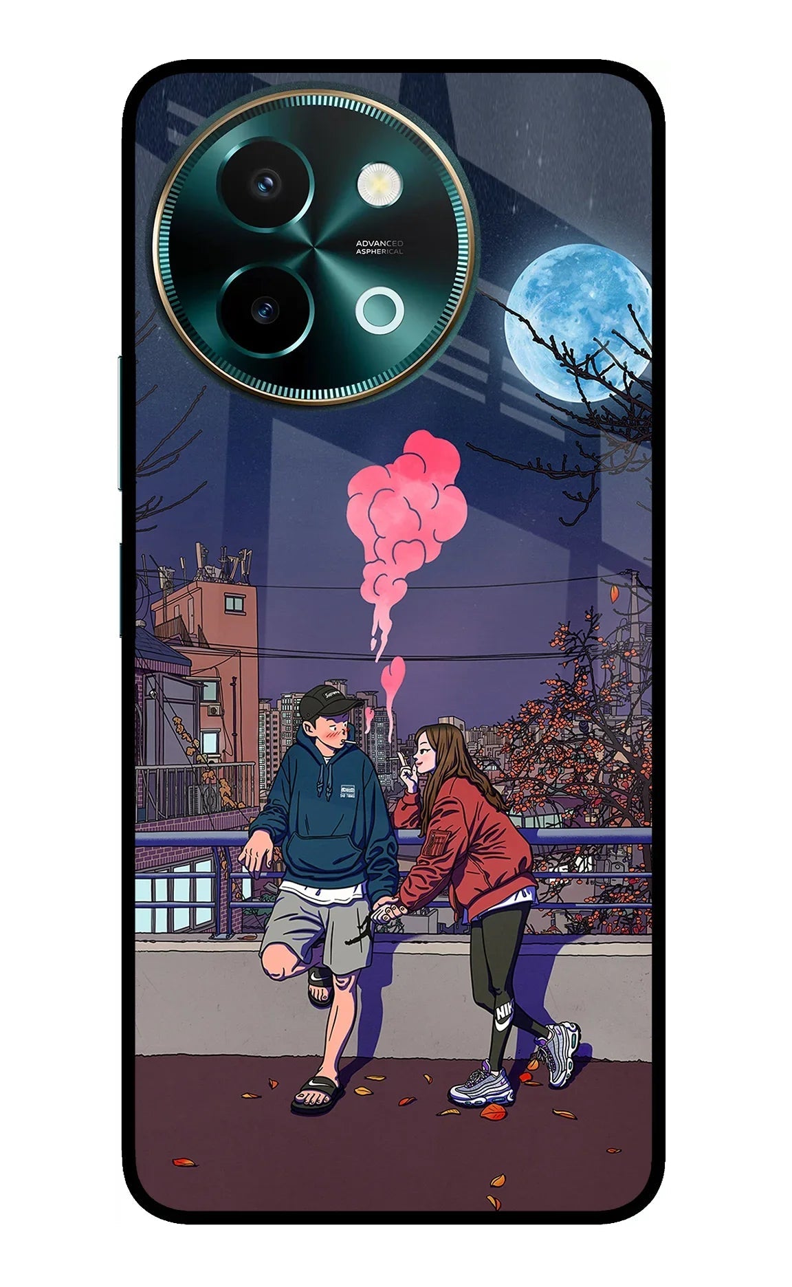 Chilling Couple Vivo Y58 5G Glass Case