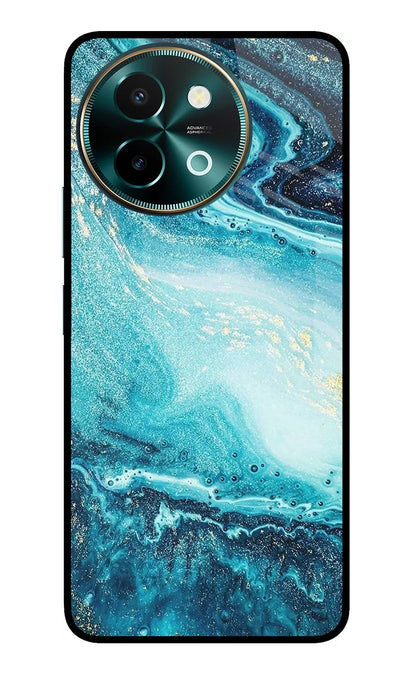 Blue Glitter Marble Vivo Y58 5G Back Cover