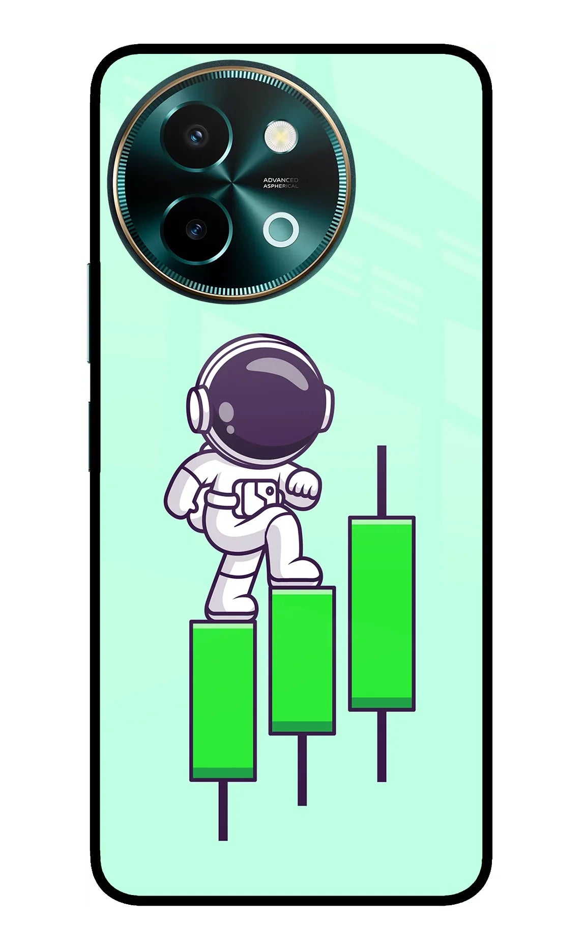 Astronaut Trader Vivo Y58 5G Glass Case