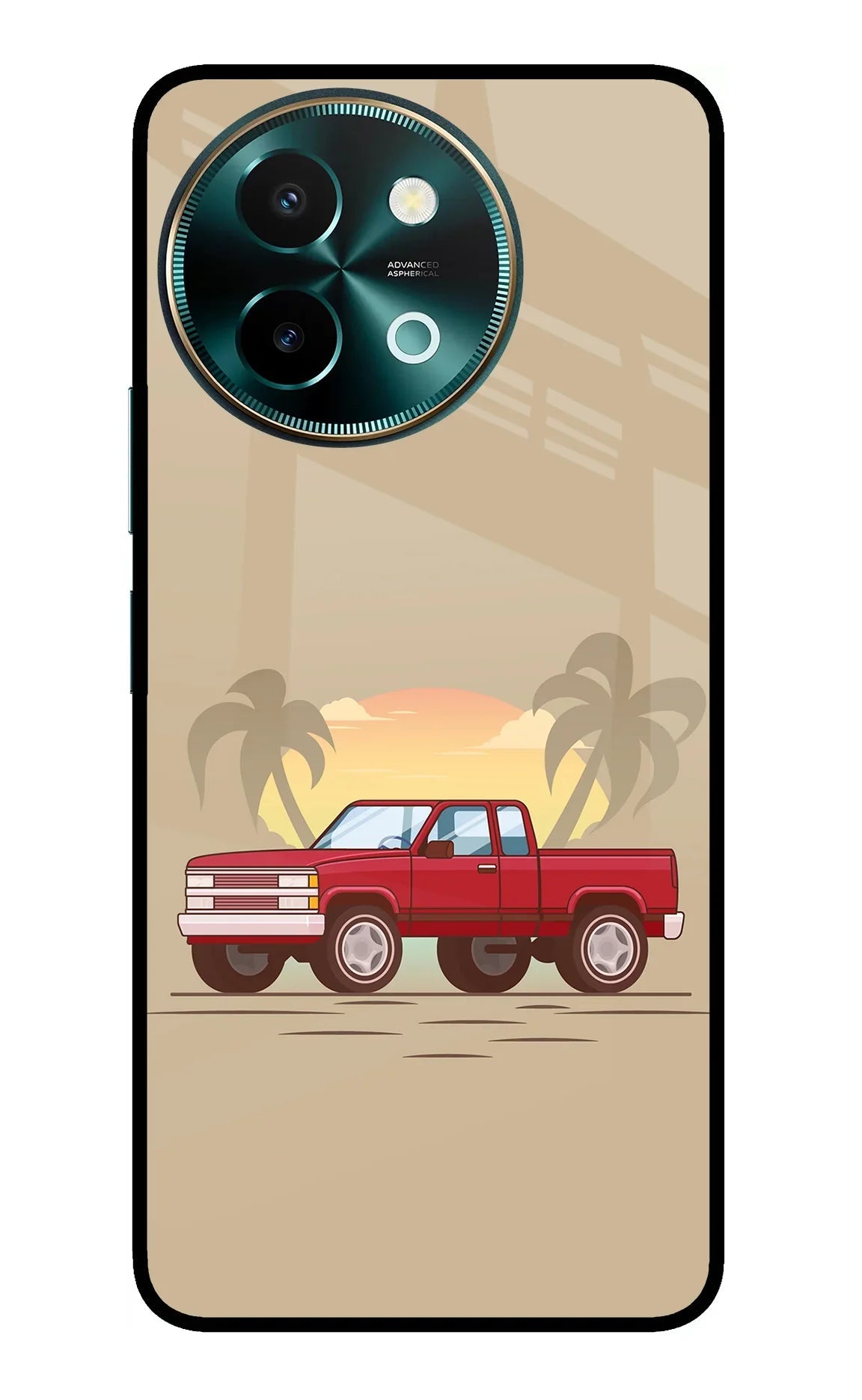 Desert Classic Drive Vivo Y58 5G Glass Case