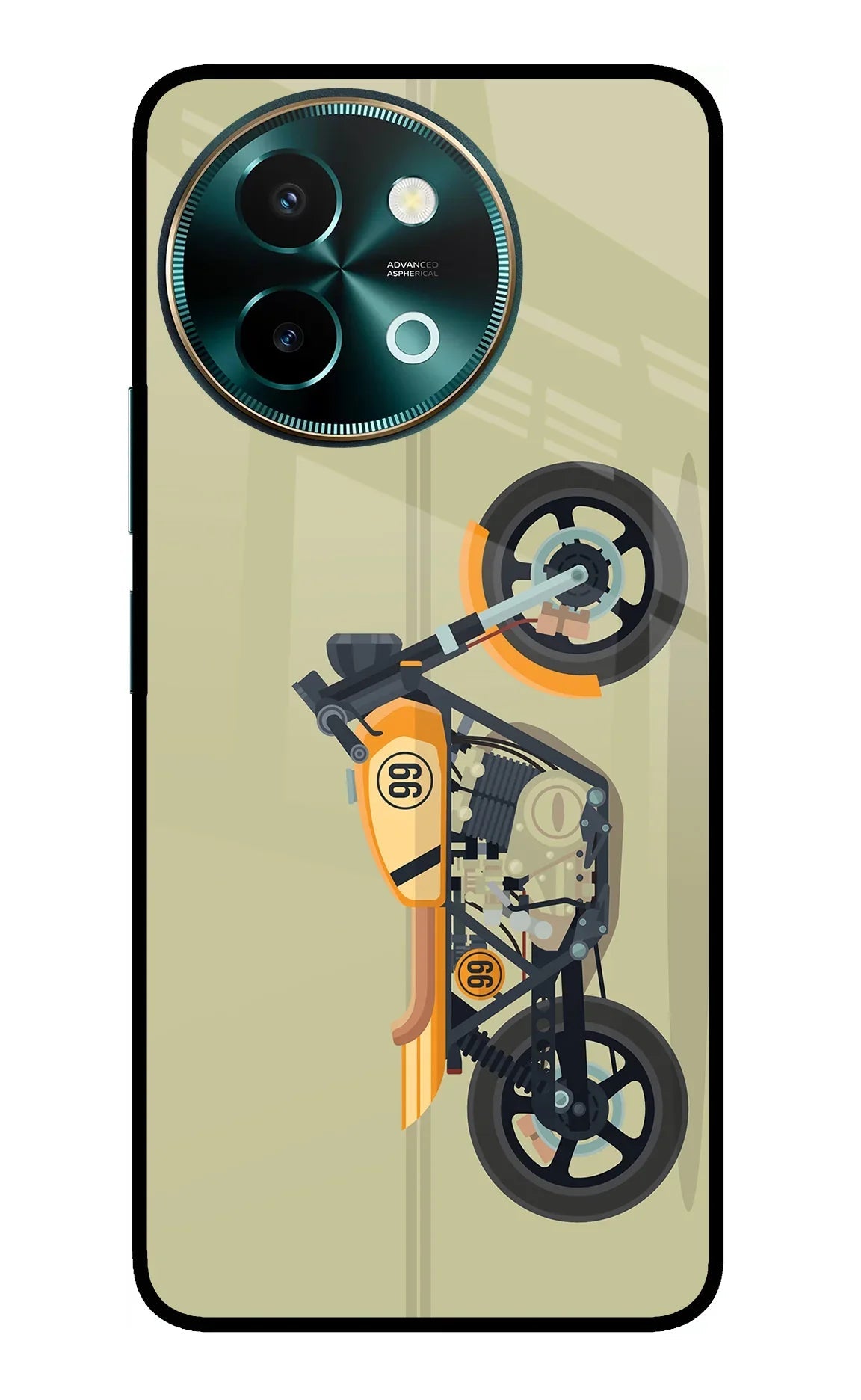 Vertical Speedster Vivo Y58 5G Glass Case