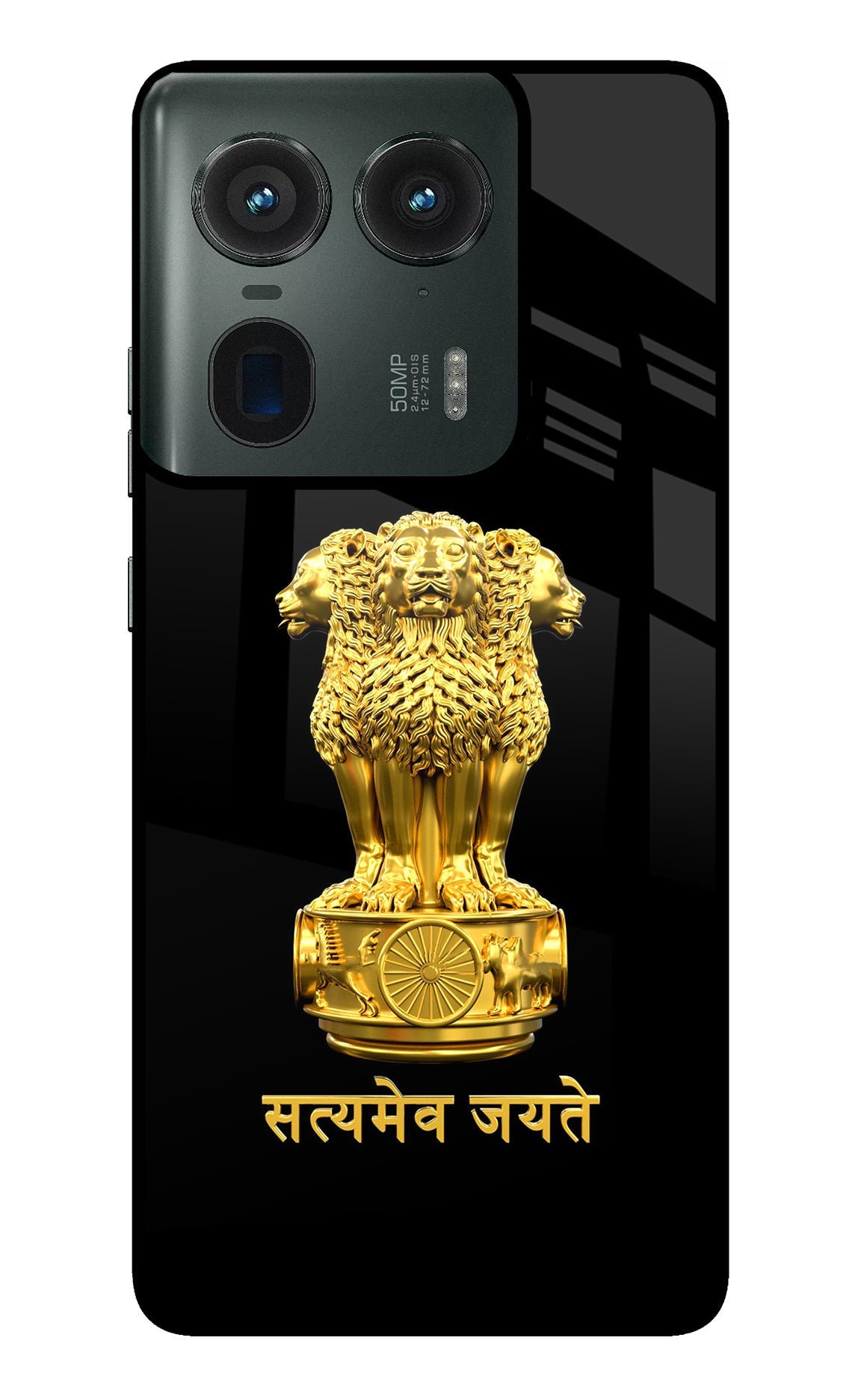 Satyamev Jayate Golden Moto Edge 50 Ultra 5G Back Cover