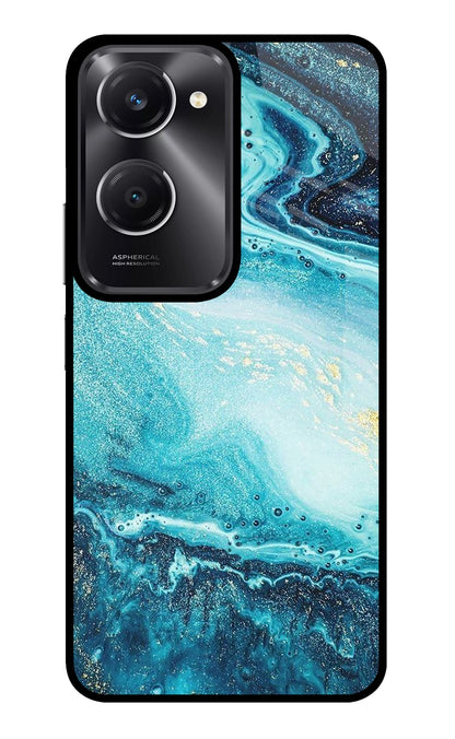 Blue Glitter Marble Vivo T3 Lite 5G Back Cover