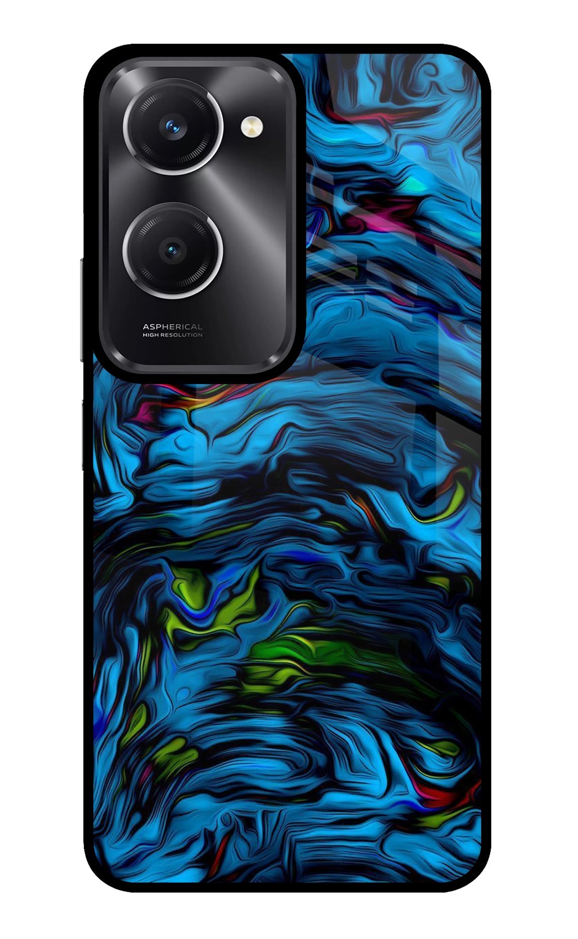 Dark Blue Abstract Vivo T3 Lite 5G Back Cover
