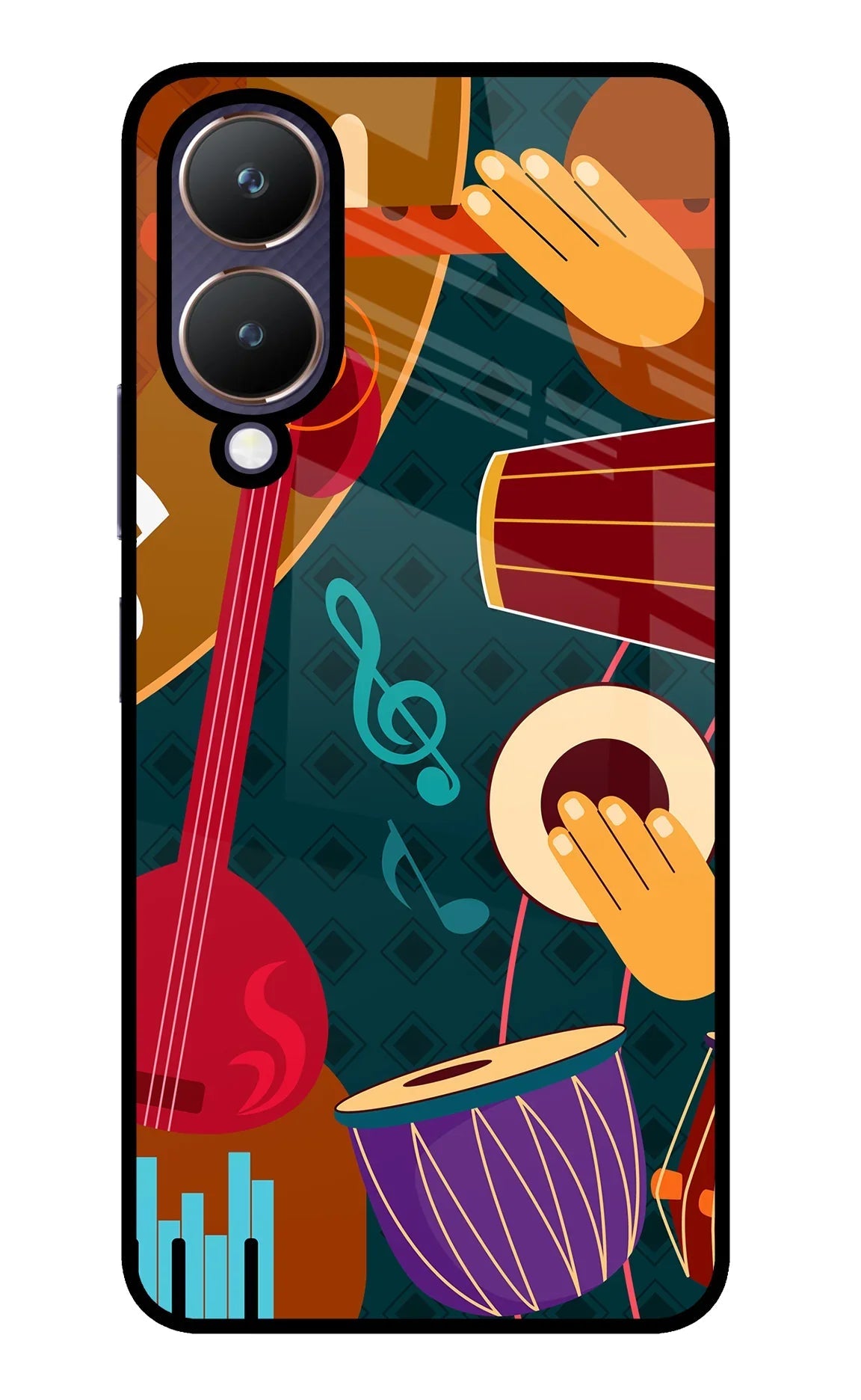 Music Instrument Vivo Y28 5G Glass Case
