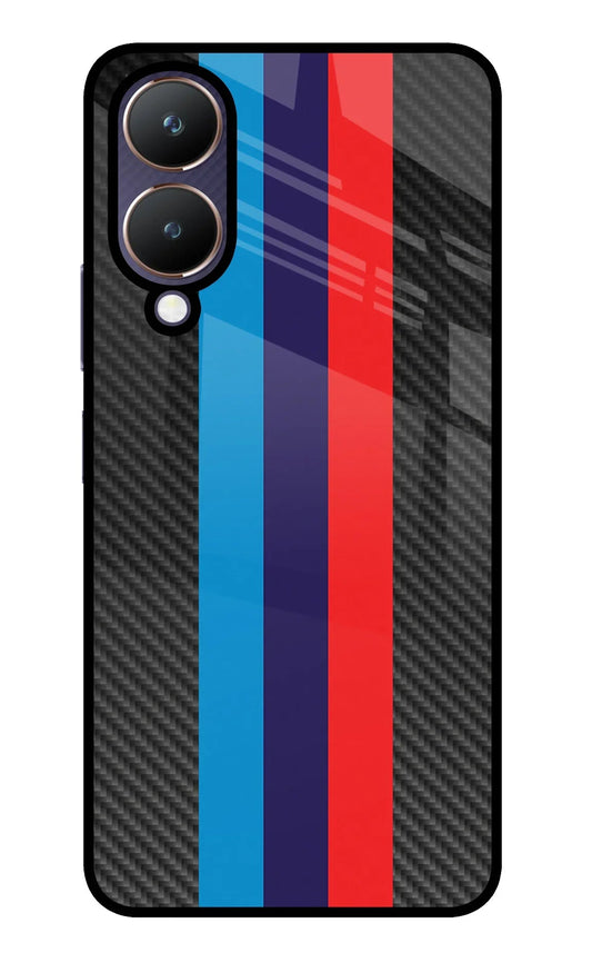 BMW Stripes Pattern Vivo Y28 5G Glass Case