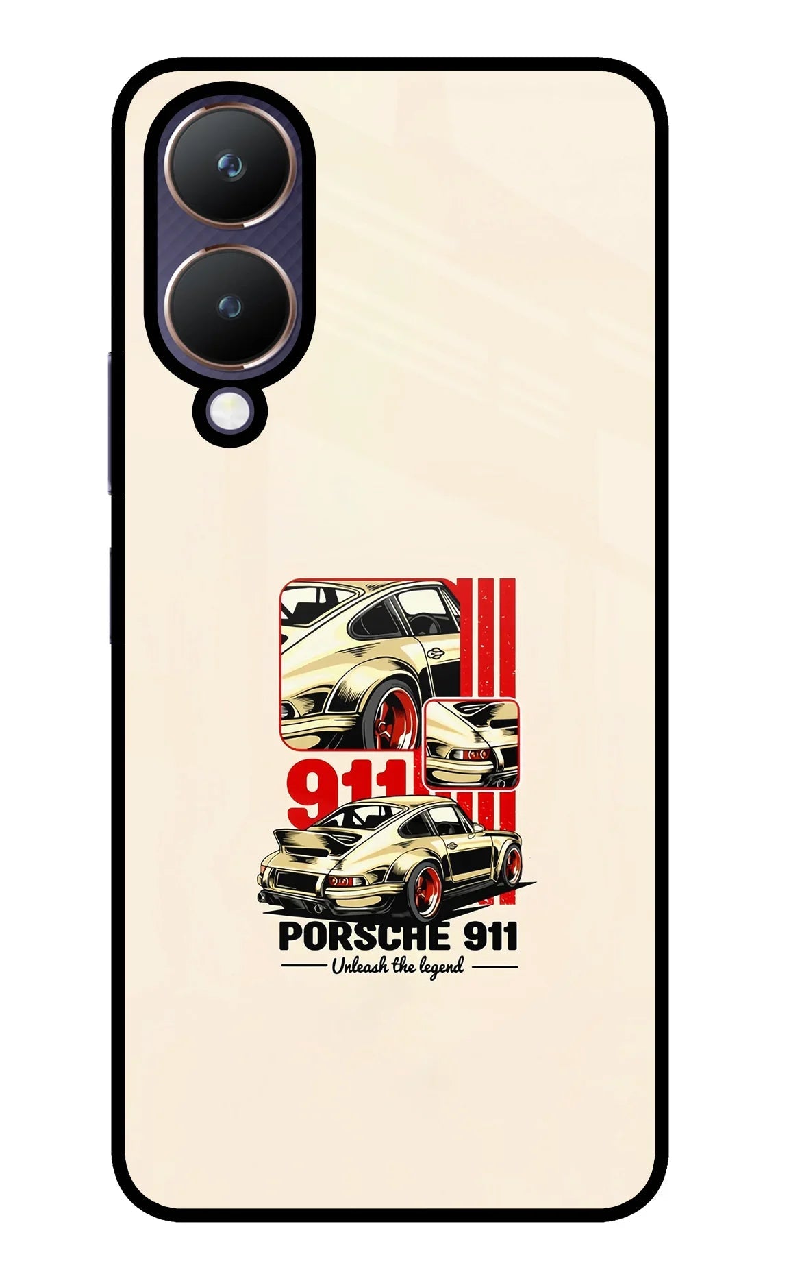 Classic Porsche 911 Vivo Y28 5G Glass Case
