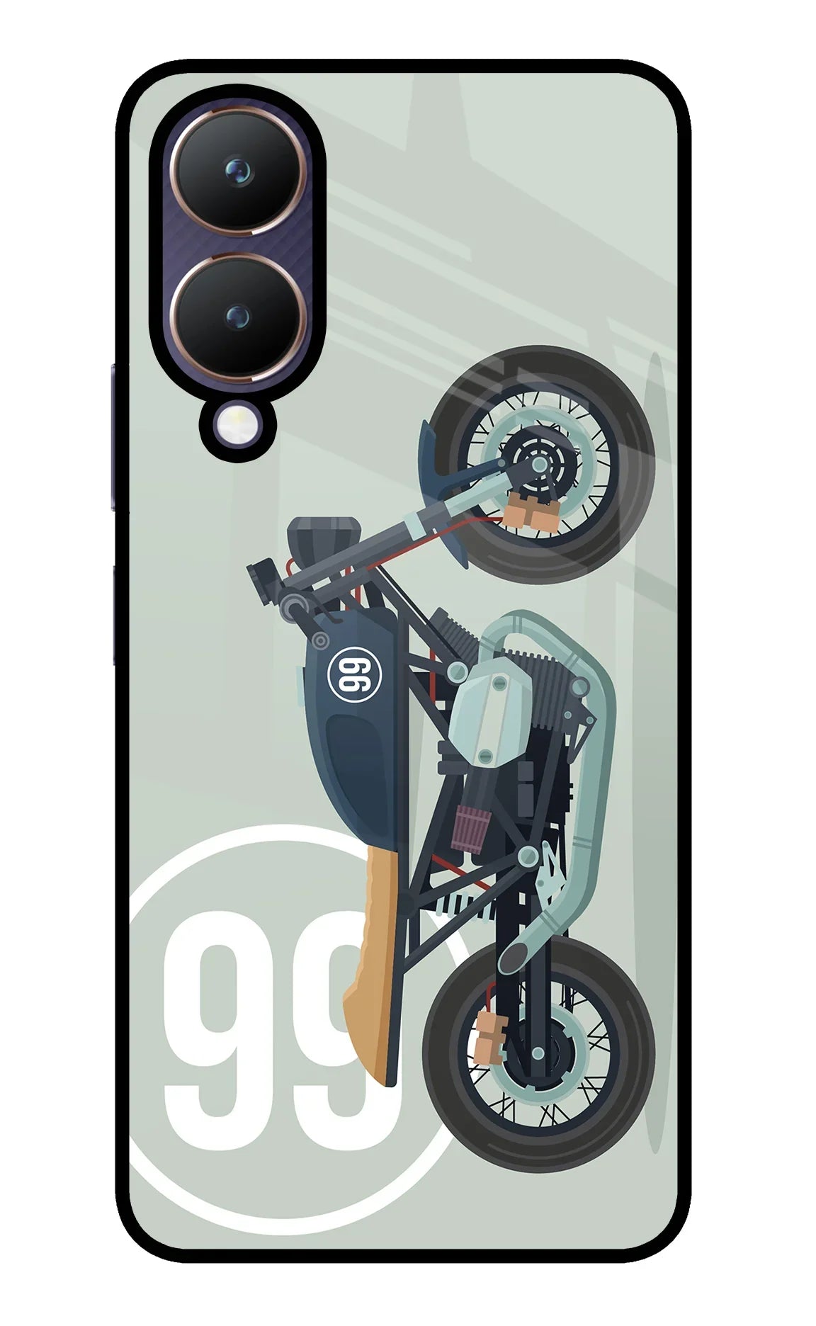 Classic Cafe Racer 99 Vivo Y28 5G Glass Case