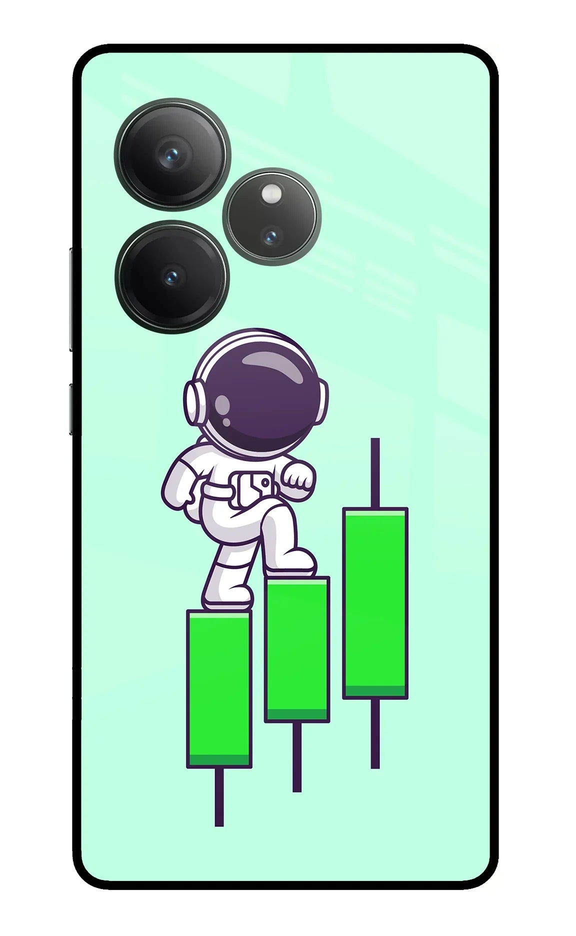 Astronaut Trader Realme GT 6 Glass Case