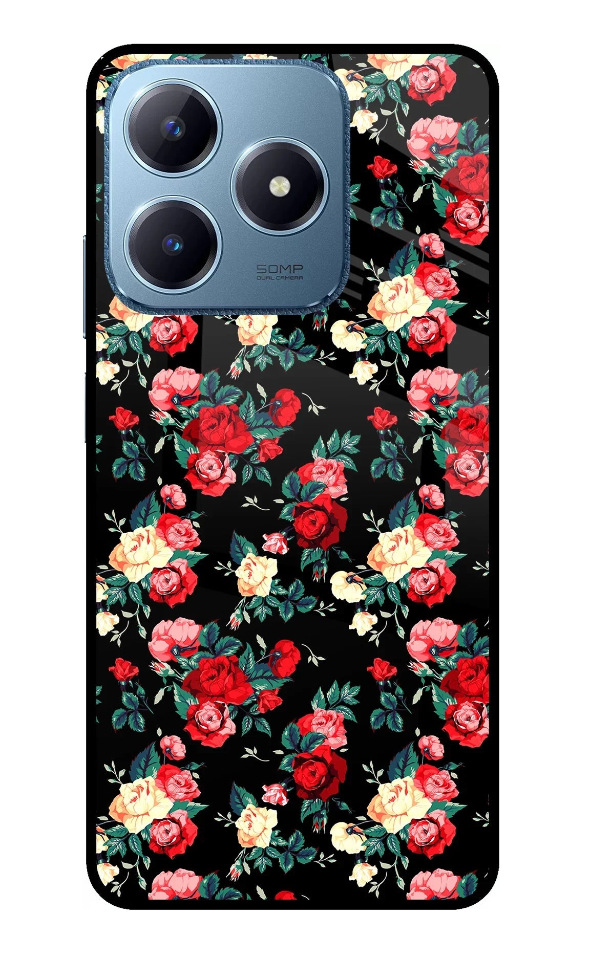 Rose Pattern Realme C63 Back Cover