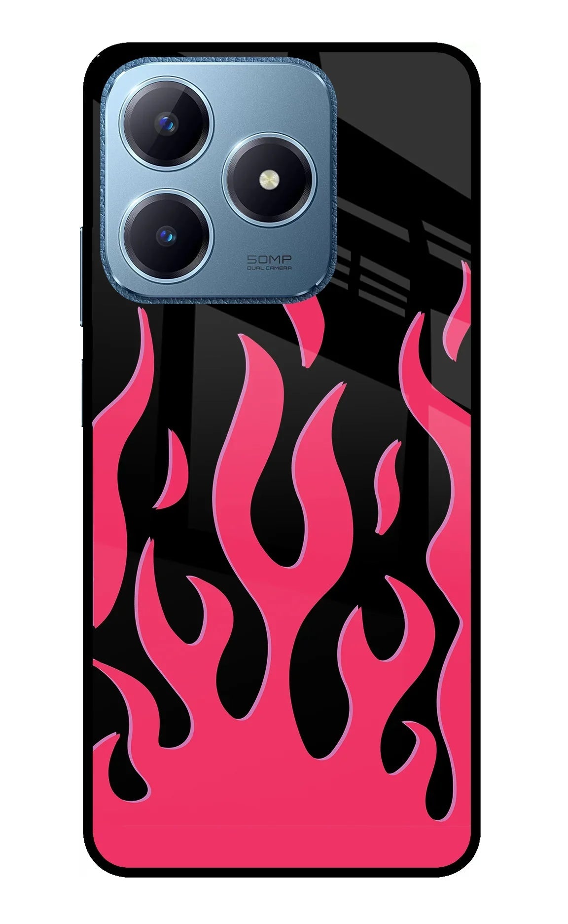 Fire Flames Realme C63 Back Cover