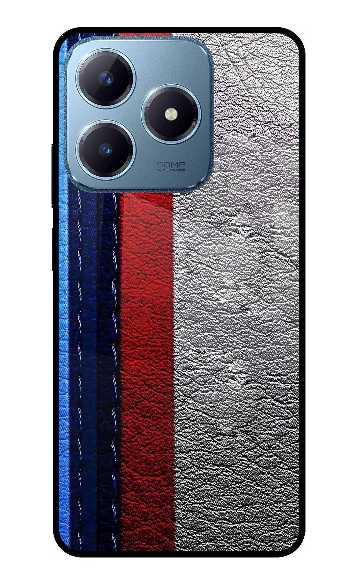 BMW Stripes Realme C63 Glass Case