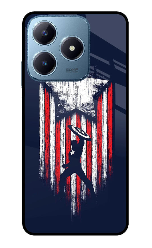 Captain America Marvel Art Realme C63 Glass Case