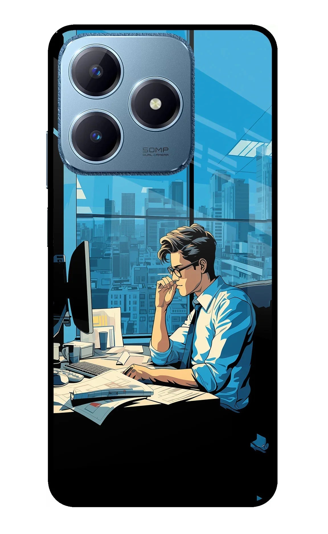 Focused Hustler (AI Generated) Realme C63 Back Cover