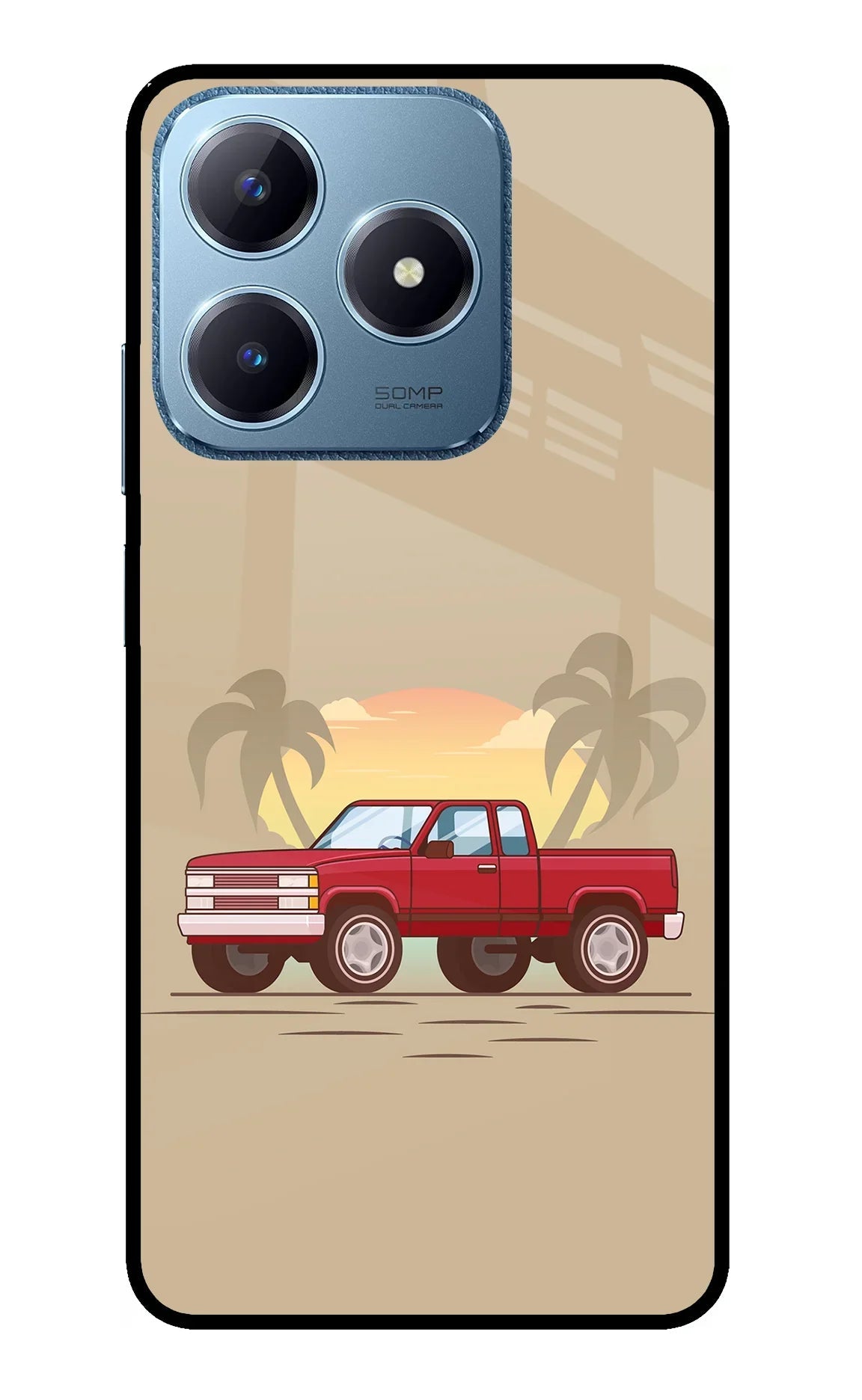 Desert Classic Drive Realme C63 Glass Case