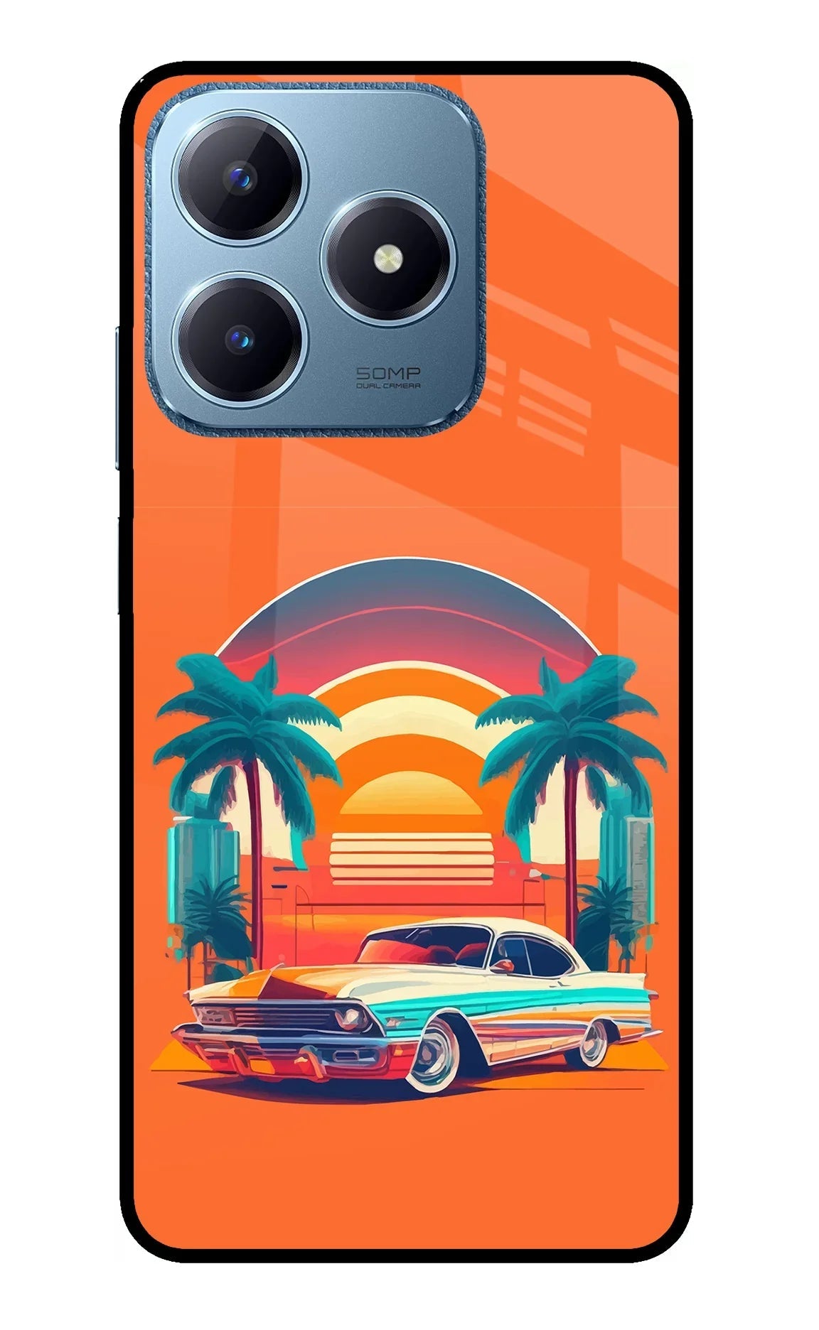 Palm Drive 80s Realme C63 Back Cover