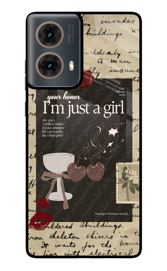 I am just a girl Motorola G85 Glass Case