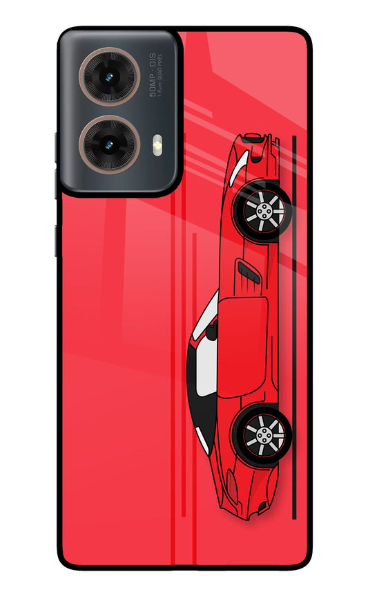 Red Velocity Motorola G85 Glass Case