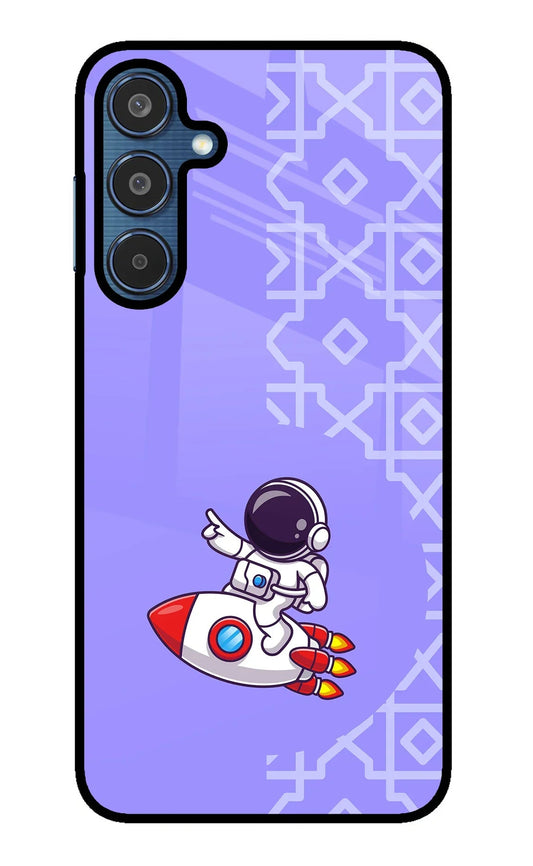 Cute Astronaut Samsung M35 5G Glass Case