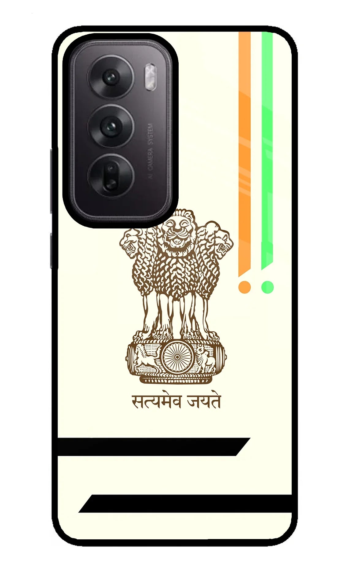 Satyamev Jayate Brown Logo Oppo Reno12 5G Back Cover