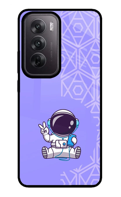 Cute Astronaut Chilling Oppo Reno12 5G Back Cover