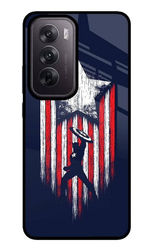 Captain America Marvel Art Oppo Reno12 5G Glass Case