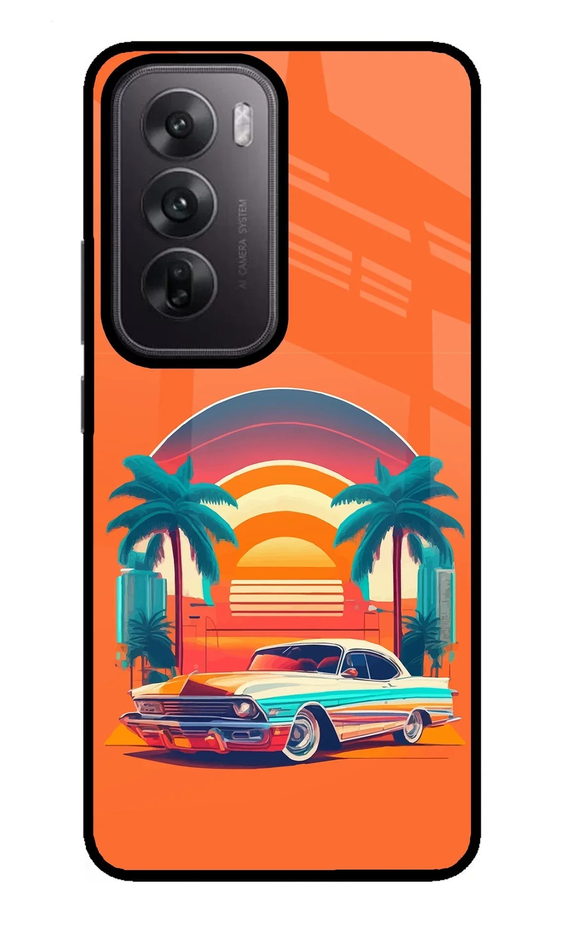 Palm Drive 80s Oppo Reno12 5G Back Cover