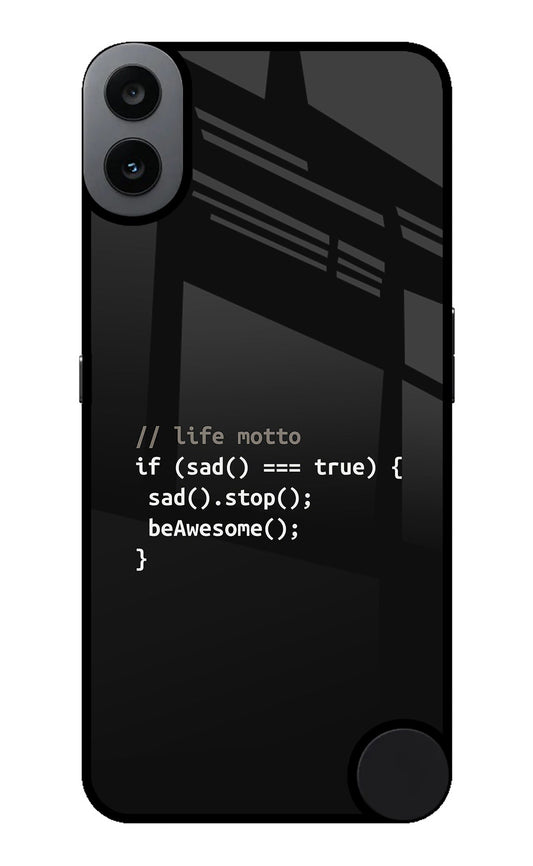 Life Motto Code CMF by Nothing Phone 1 Back Cover