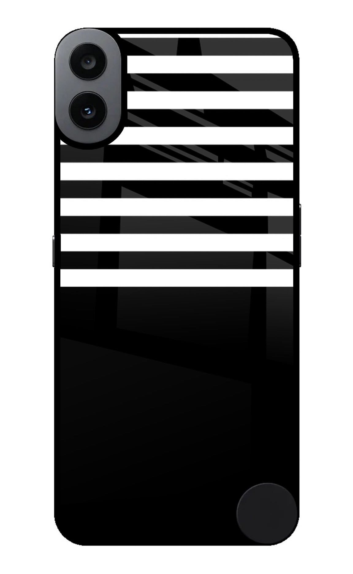Black and White Print CMF by Nothing Phone 1 Glass Case