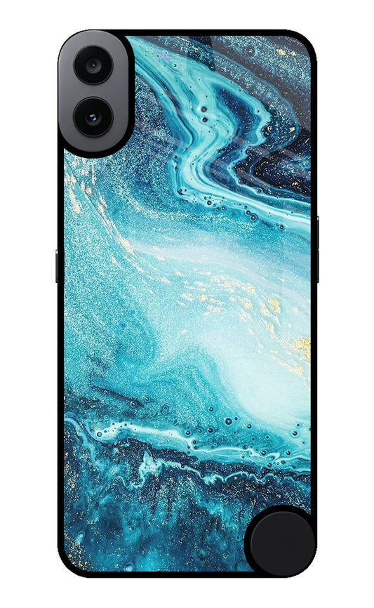 Blue Glitter Marble CMF by Nothing Phone 1 Glass Case