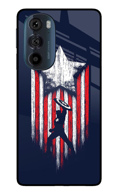 Captain America Marvel Art Moto Edge 30 Pro Back Cover