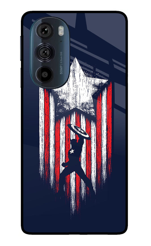 Captain America Marvel Art Moto Edge 30 Pro Back Cover