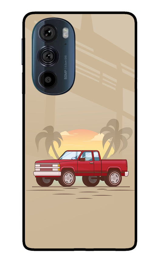 Desert Classic Drive Moto Edge 30 Pro Back Cover