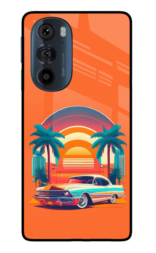 Palm Drive 80s Moto Edge 30 Pro Back Cover