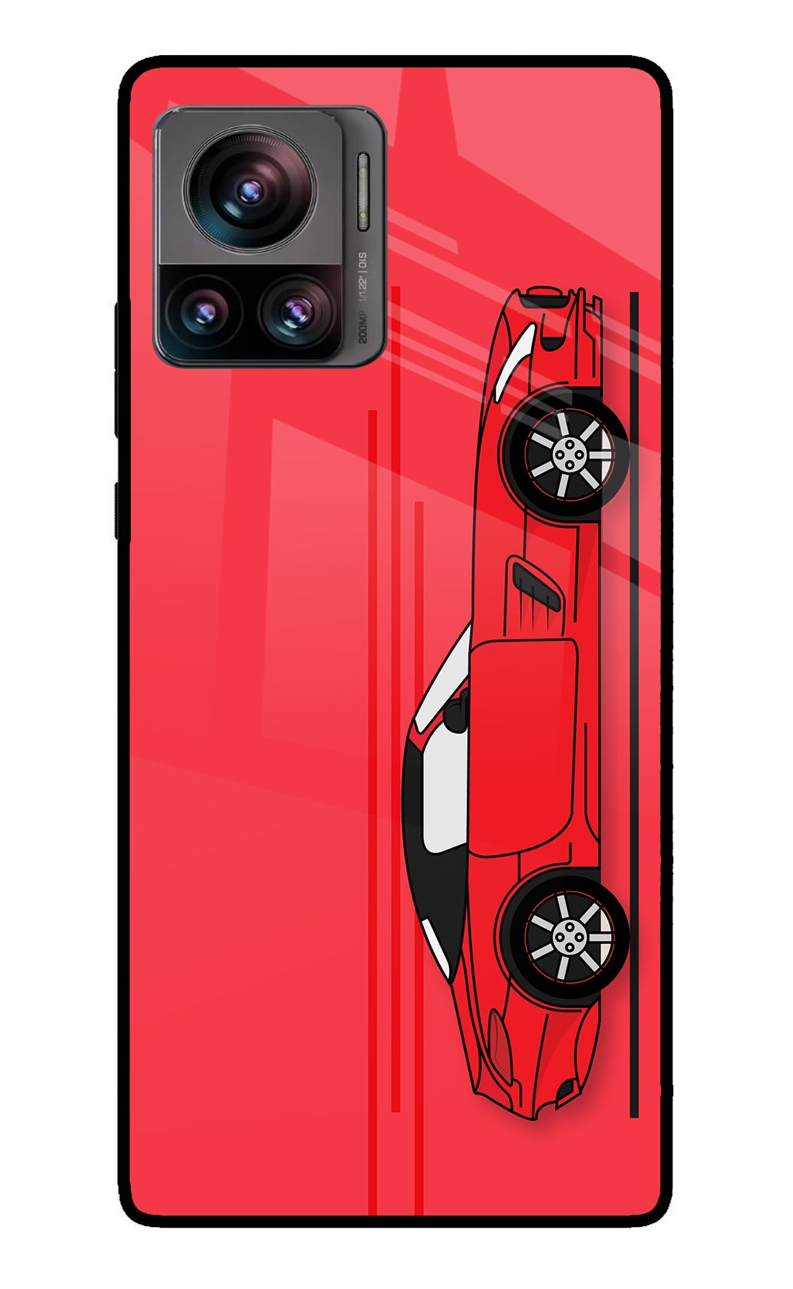 Red Velocity Moto Edge 30 Ultra Back Cover