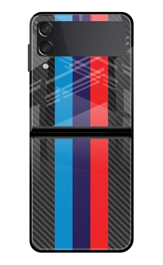 BMW Stripes Pattern Samsung Galaxy Z Flip3 Back Cover