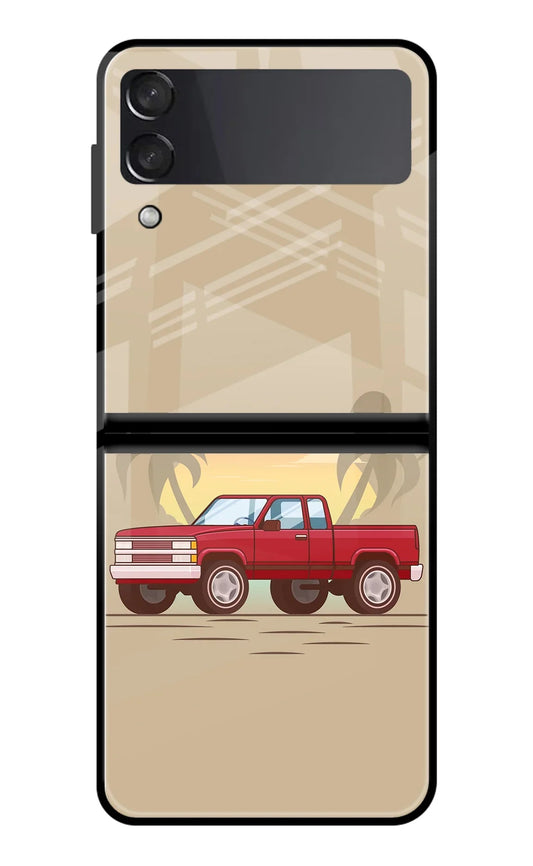 Desert Classic Drive Samsung Galaxy Z Flip3 Glass Case